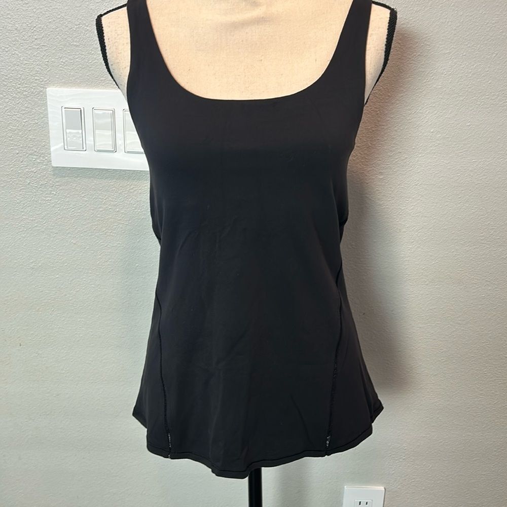 Lululemon Built In Bra Black Tank Top Size 10